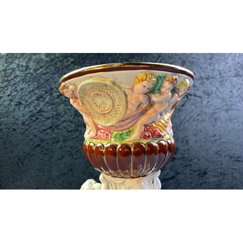 3 - Italian centrepiece bowl with cherubs, 36.5 cm tall