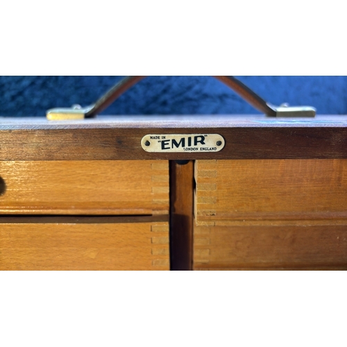 99 - Emir eight drawer engineer’s tool chest with green baize lined drawers (one drawer knob missing), me... 