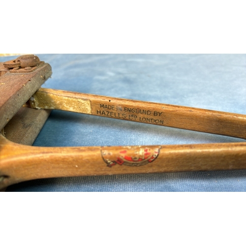 31 - Wonderful, rare find, Vintage, Hazell's Streamline Patented Red Star, triple shaft, tennis racket, w... 