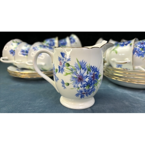 47 - Hammersley bone china Cornflower design tea set