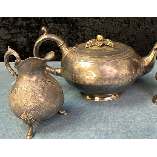 69 - Good collection of silver plate including an Elkington domed ice bucket, a wine cooler, teapot, a We... 