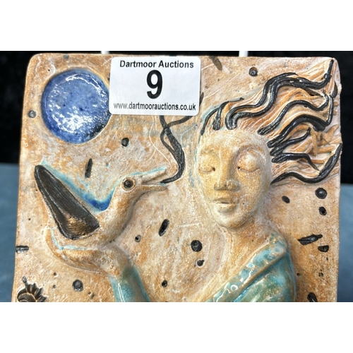 9 - Studio pottery decorative tile by Shelagh Spear