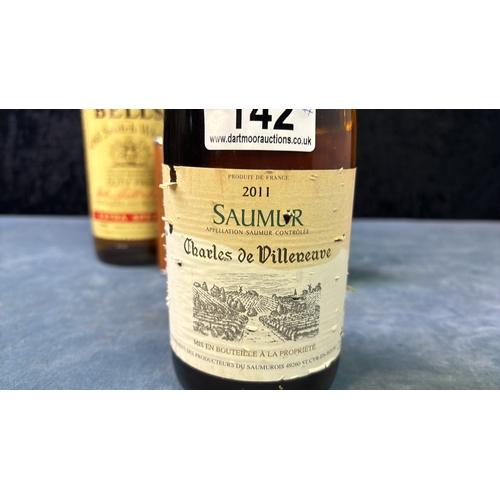 142 - For a little later in the evening, a fine 2011 bottle of Charles de Villeneuve Saumur, with collar t... 