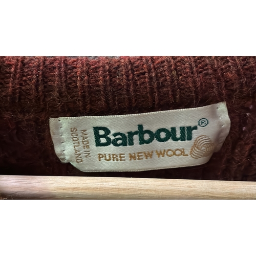 188 - A Barbour pure new wool jumper together with a Woolovers wool jumper L