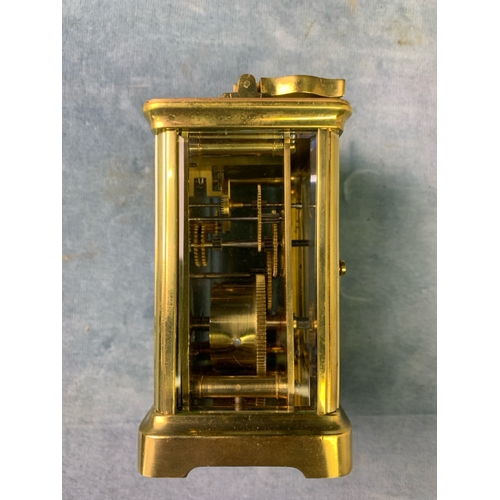 304 - R & Co (Richard and Company), Paris, antique brass carriage clock (no key)