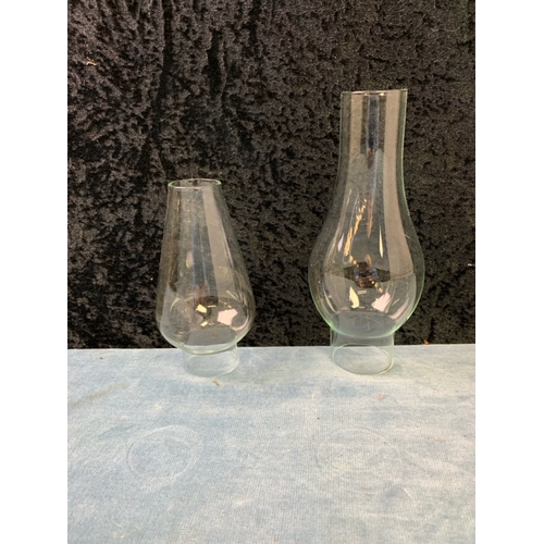 344 - Good selection of glass lamp funnels (20)