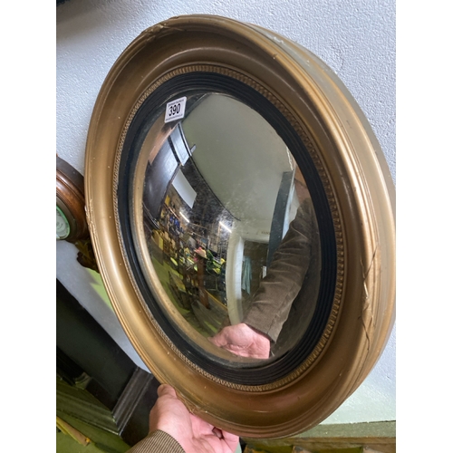 390 - Circular concave mirror, frame approx 46cm diameter