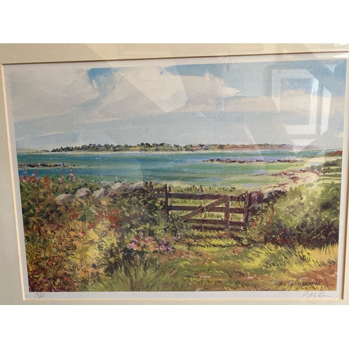 392 - Framed limited edition 137/500 print of a watercolour of a coastal scene by Patrick Ley-Greaves, sig... 