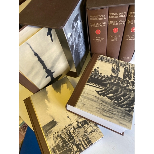 486 - Lovely boxed Folio Society set of Winston Churchill's' The Second World War in 6 volumes