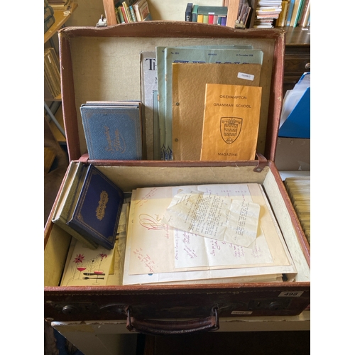 498 - An intriguing vintage suitcase containing an abundance of old photographs and ephemera, some of very... 