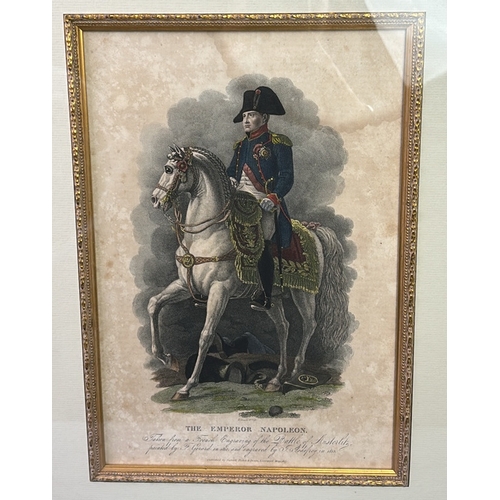 50 - Print of The Emperor Napoleon from a French engraving of the Battle of Austerlitz by F. Gerard in do... 