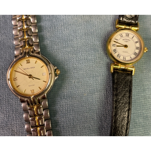 550 - A collection of vintage watches inc a Swiss 17 fully jewelled Incabloc shock protection watch, with ... 