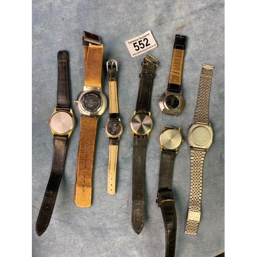 552 - 5 Quartz watches inc Citron and Philip Mercier, 1 fabulously vintage Casio Lithium Alarm Chronograph... 