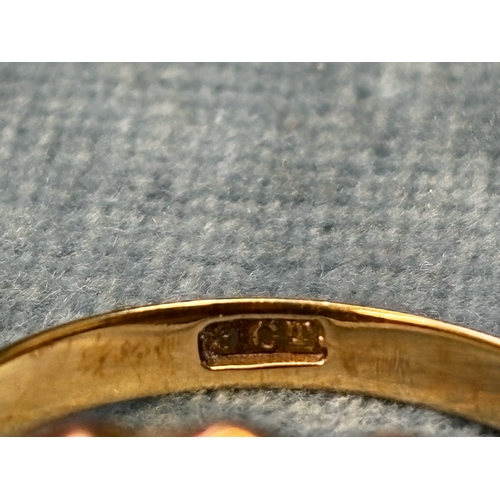 608 - Monogrammed gents 9ct gold ring, 3.2g, size T