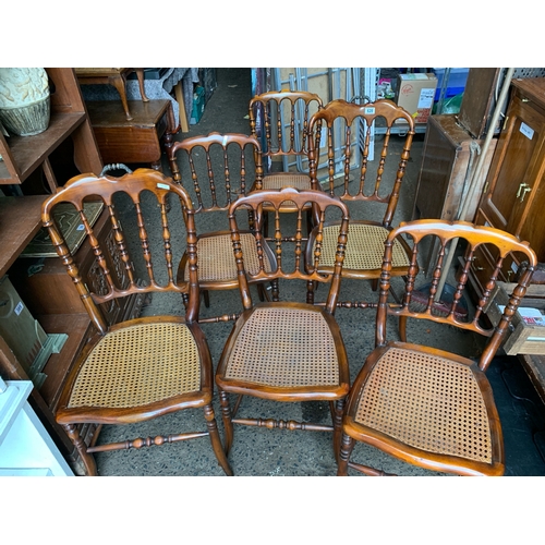 628 - Good set of 6 berger style dining chairs