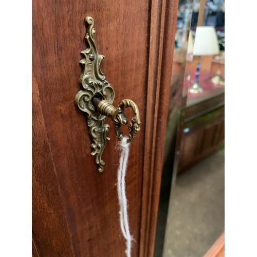 657 - Impressive antique French decorative Armoire.  Brass fittings throughout and working locks with key.... 