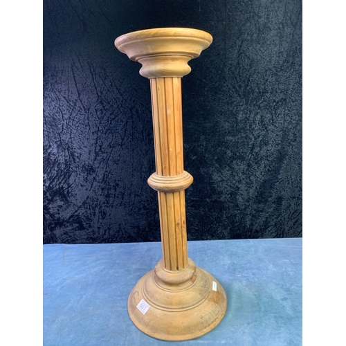 661 - Solid wooden torchere.  H71cm