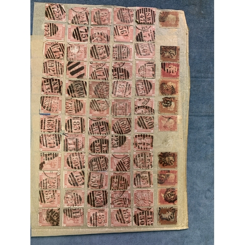 693 - A really rare find of a collection various early British stamps inc a sheet of 130 varying Penny Red... 