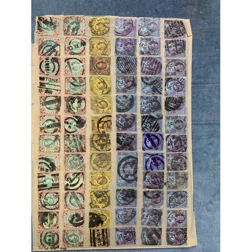 693 - A really rare find of a collection various early British stamps inc a sheet of 130 varying Penny Red... 