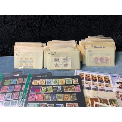 696 - Collector's block stamps inc a set of Legend of Hollywood, John Wayne, USA Olympics,flags of the wor... 