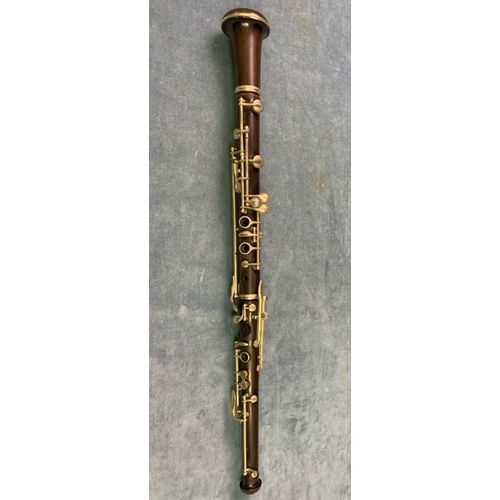 709 - A lovely French Rosewood and Nickel Oboe made by Jerome Thibouville-Lamy