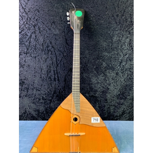 710 - Balalaika, vintage string, Russian folk instrument (stand not included)