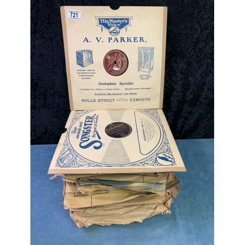 721 - A large collection of 78 rpm vinyls across the range