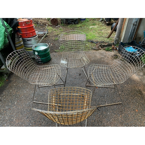 742 - 4 metal garden chairs