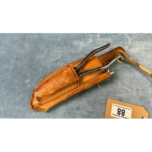 88 - Sailors rigging belt knife, with chromed pliers, spike and rope attachment. By William Rodgers of Ch... 