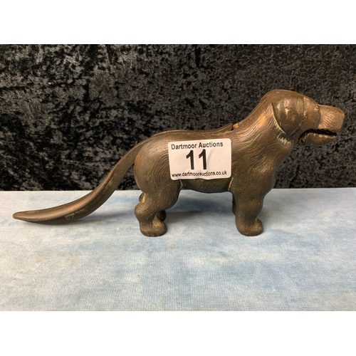 11 - Cast iron dog nutcrackers