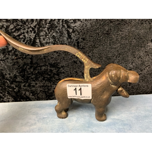11 - Cast iron dog nutcrackers
