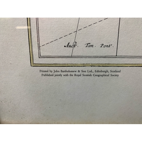 14 - Framed print of a Johan Blaeu Atlas News 1654 map of Scottish Isles