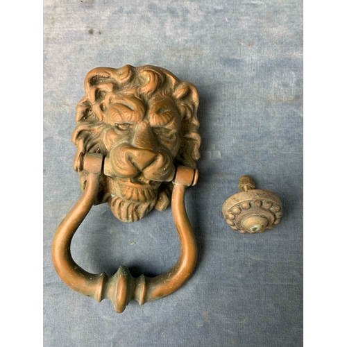 20 - Brass lion’s head door knocker