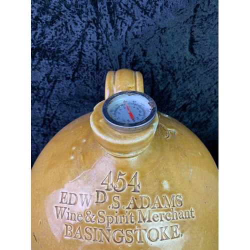 26 - Large stoneware jug with ‘454 EDW DS ADAMS Wine & Spirit Merchant BASINGSTOKE’ inscription (approx. ... 