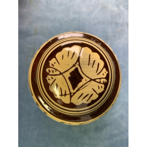 48 - Pair of slipware lidded pots