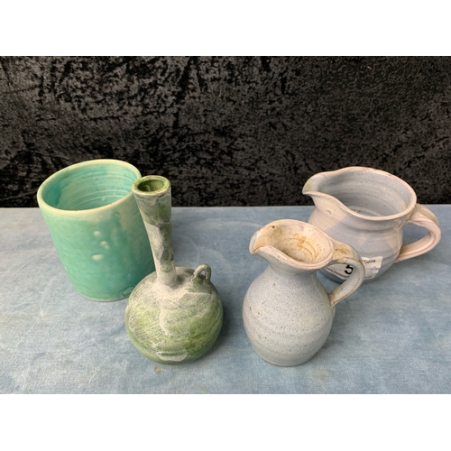5 - Collection of 1970s stoneware pottery jugs, inc Berry (Beresford) Pealing of Town Mill Pottery, Dors... 