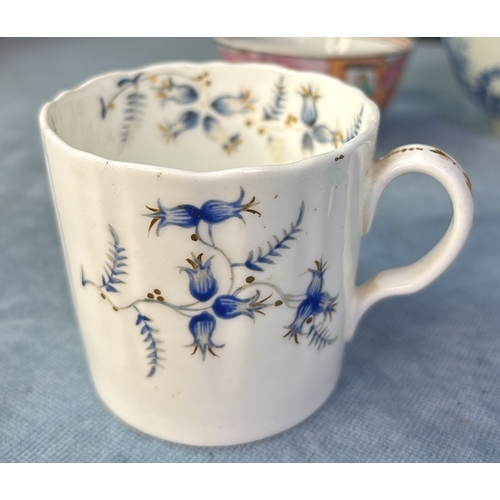 256 - A classic collection of antique china inc 18c New Hall Boy at the Window tea bowl, Worcester c1780 s... 