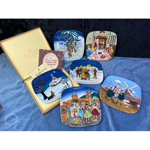 278 - A collection of 5, John Beswick, Royal Doulton 'Christmas in... ' plates, inc Norway, England, Polan... 