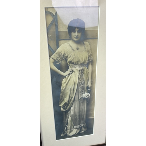 35 - Pair of framed photographic prints of elegant ladies (just like Ann and Tiggs) in the 1920s, frames ... 