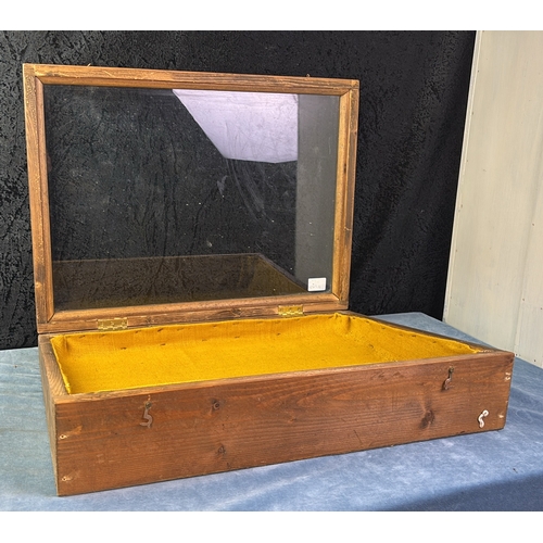 40 - Table top display case, perfect for shops or market stalls, top measures approx 60cm x 45cm