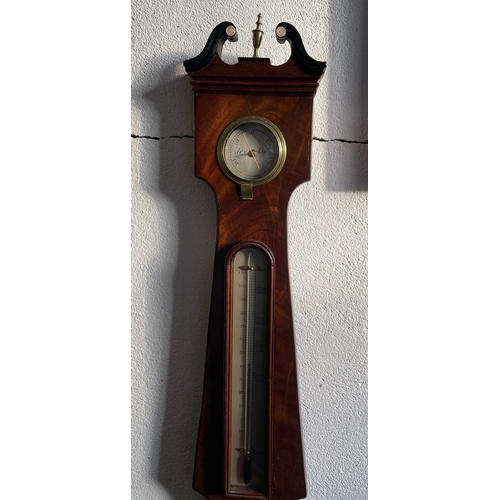 446 - Banjo barometer, approx 100cm tall