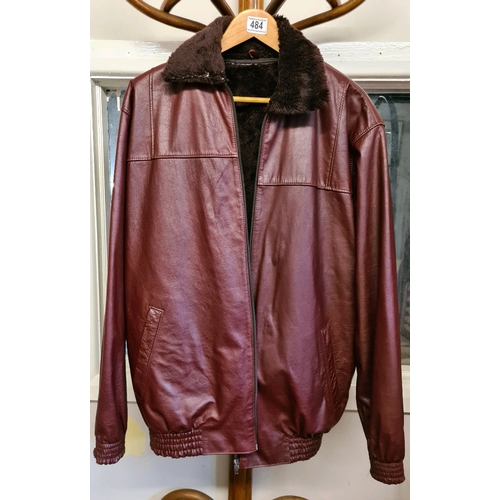 484 - Tomy Leather jacket with fleecy removable lining