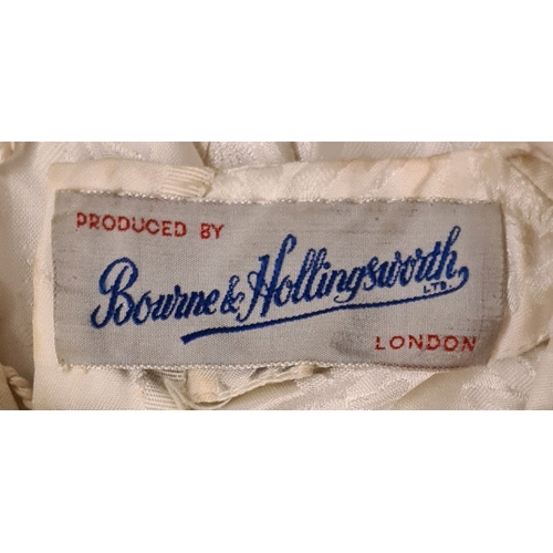 502 - Beautiful vintage Bourne and Hollingsworth, Oxford Street, London wedding dress with original receip... 