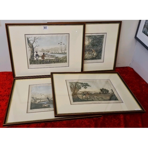 503 - Set of four hunting / shooting prints by Henry Alken