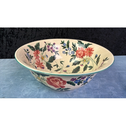 54 - Griselda Hill Pottery wash bowl and water jug with hand painted floral design