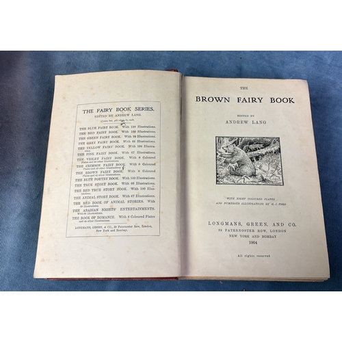 657 - The Brown Fairy Book by Andrew Lang, illustrated by Henry Ford. 1904 First Edition. Some damage to s... 