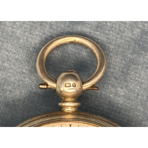 700 - Silver vintage cased pocket watch, No second hand or key.