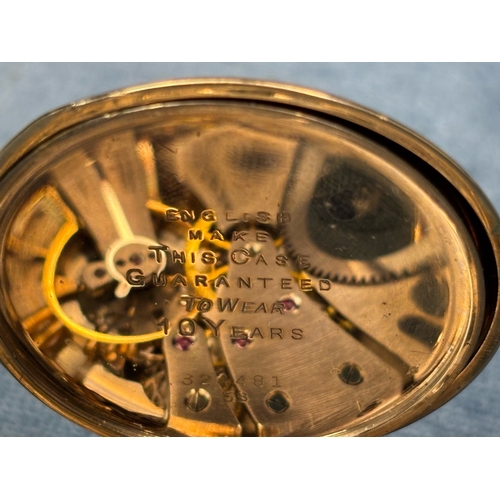 736 - Swiss made gold plated pocket watch by Vertex. Presented by British Rail Western Region to BH Bristo... 