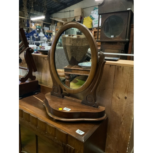 788 - Pretty freestanding antique dressing table mirror H54cm x 45cm