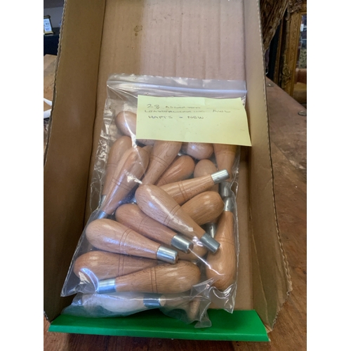 883 - 28 brand new asst leatherworking awl hafts